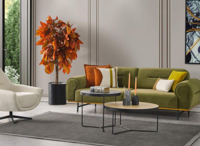 Modern Sofagarnitur 3 + 1 Sitzer Grün Couchen Design Wohnzimmer set 2tlg